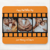 ファースト・ファーザー・デイ・フィルムストリップフォトグリッド新しいパパ マウスパッド (正面)