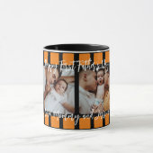 ファースト・ファーザー・デイ・フィルムストリップフォトグリッド新しいパパ マグカップ (中央)