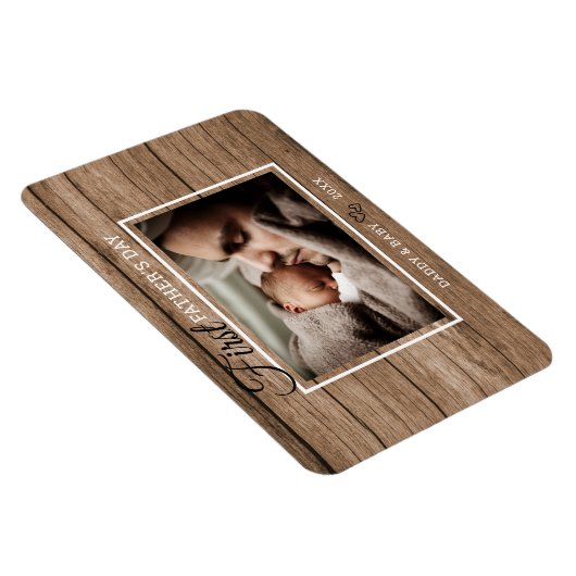 ファースト・ファーザー・デイ・フォトグ素朴ッズ マグネット (右側)