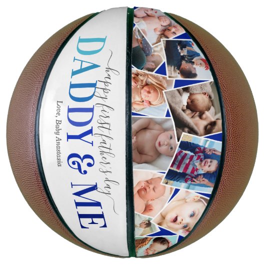 ファースト・ファーザー・デイ・フォトコラージュ記念碑 バスケットボール (縦)