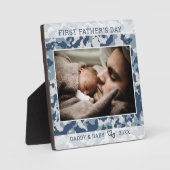 ファースト・ファーザー・デイ・フォトブルー迷彩柄 フォトプラーク (正面)