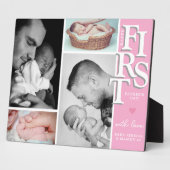 ファースト・ファーザー・デイ・フォト・コラージュ・プラーク – モダン フォトプラーク (側面)