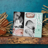 ファースト・ファーザー・デイ・フォト・コラージュ・プラーク – モダン フォトプラーク (側面)