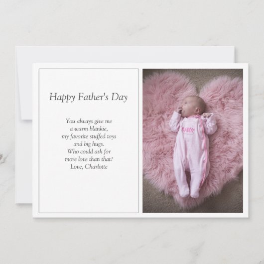 ファースト・ファーザー・デイ・フォト・ホリデー・カード シーズンカード (正面)