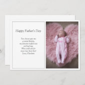 ファースト・ファーザー・デイ・フォト・ホリデー・カード シーズンカード (正面/裏面)