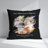 ファースト・ファーザー・デイ・ブラシ・ストローク3フォトコラージュ クッション