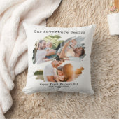 ファースト・ファーザー・デイ・ブラシ・ストローク3フォトコラージュ クッション (ブランケット)