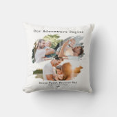 ファースト・ファーザー・デイ・ブラシ・ストローク3フォトコラージュ クッション (正面)