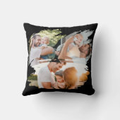 ファースト・ファーザー・デイ・ブラシ・ストローク3フォトコラージュ クッション (裏面)