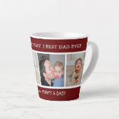 ファースト・ファーザー・デー最高のパパEver 4 Photo Maroon カフェラテマグ (右アングル)