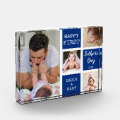 ファースト・ファーザー・デー青4フォトコラージブロック フォトブロック (左)