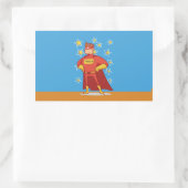 ファースト・ファーザー・デー・スーパーヒーロー 長方形シール (バッグ)