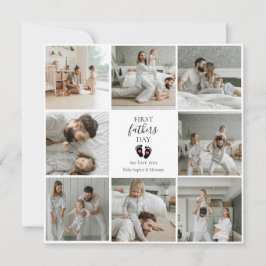 ファースト・ファーザー・デー – ベビーの足跡とピンクハート