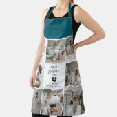 ファースト・ファーザー・デー – ベビーの足跡とピンクハート エプロン (インサイチュ)