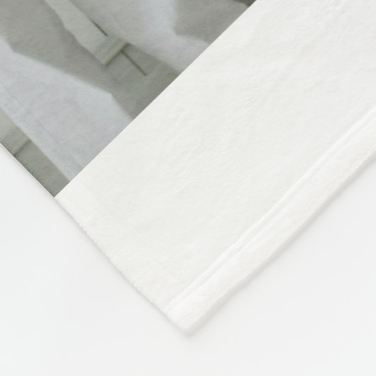 ファースト・ファーザー・デー – ベビー・フットプリント&ブルーハート フリースブランケット (角)