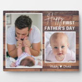 ファースト・ファースト・デー新しいパパ2フォトパレットウッド フォトプラーク (正面)