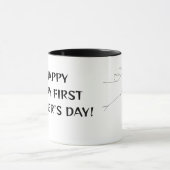 ファースト・ファースト・ファーザー・デーを祝う マグカップ (中央)