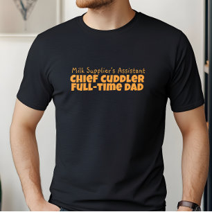 ファースト・ファースト・ファースト・デーのブラックオレンジ色の手紙ユーモア Tシャツ