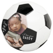 ファースト・ファーズ・デイ・ダディ・ベビー2フォトコラージュ サッカーボール (3/4)
