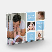 ファースト・ファーズ・デイ・ブルー4フォトコラージュ・ブロック フォトブロック (左)