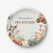 ファースト・ファーム・アニマルズ2歳 ペーパープレート (正面)