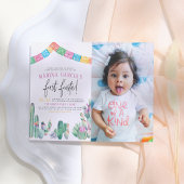 ファースト・フィエスタサボスかわいい女の子の誕生日パーティー写真 ポストカード