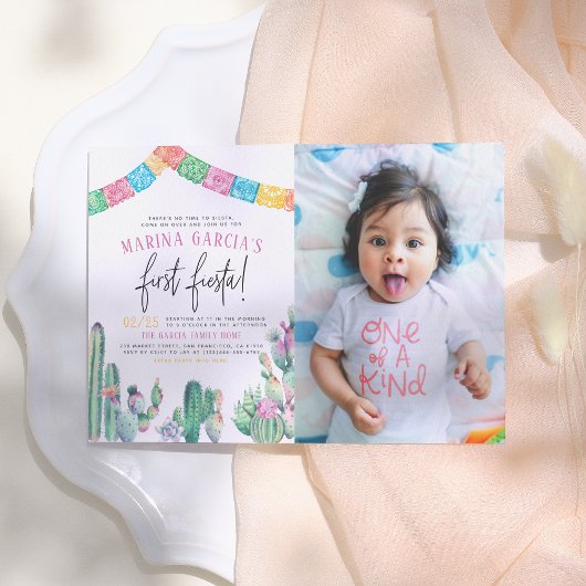 ファースト・フィエスタサボス多肉女誕生日写真 招待状