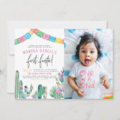 ファースト・フィエスタサボス多肉女誕生日写真 招待状 (正面)