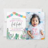 ファースト・フィエスタサボス多肉女誕生日写真 招待状 (正面)