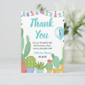 ファースト・フィエスタボーイタコバクサボクパーティー誕生日 サンキューカード (スタンド正面)