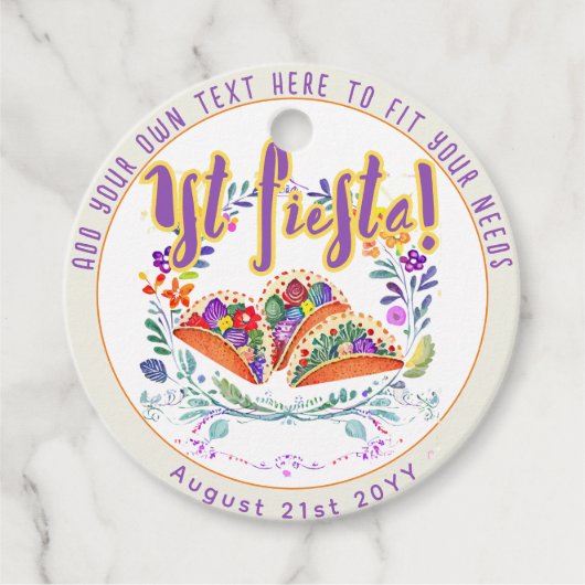 ファースト・フィエスタ1stタコス・フォーカルフラワー フェイバータグ (正面)