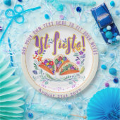 ファースト・フィエスタ1stタコス・フォーカルフラワー ペーパープレート (パーティー)