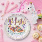 ファースト・フィエスタ1stタコス・フォーカルフラワー ペーパープレート (パーティー)