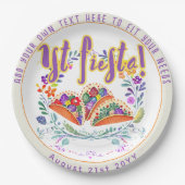 ファースト・フィエスタ1stタコス・フォーカルフラワー ペーパープレート (正面)
