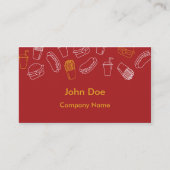 ファースト・フードの飲食業カード 名刺 (正面)