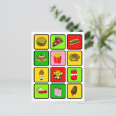 ファースト・フードの麻薬常習者の郵便はがき ポストカード (スタンド正面)