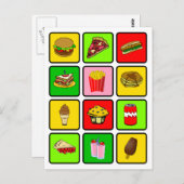 ファースト・フードの麻薬常習者の郵便はがき ポストカード (正面/裏面)