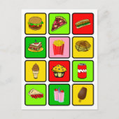 ファースト・フードの麻薬常習者の郵便はがき ポストカード (正面)