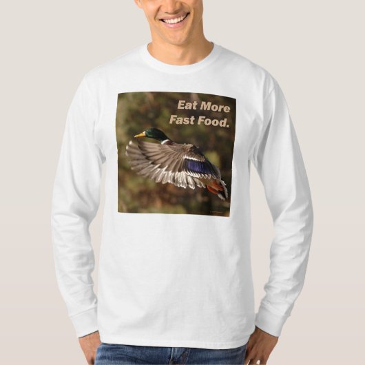 ファースト・フードを食べて下さい Tシャツ (正面)