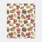 ファースト・フードパターンフリースブランケット フリースブランケット (正面)