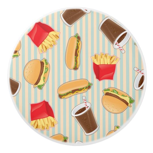 ファースト・フードパターン2 セラミックノブ (正面)