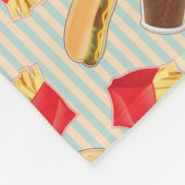 ファースト・フードパターン2 フリースブランケット (角)