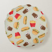 ファースト・フードパターン2 ラウンドクッション (裏面)