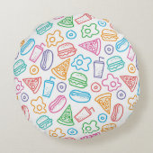 ファースト・フードパターン2 ラウンドクッション (裏面)