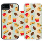ファースト・フードパターン2 INCIPIO iPhoneウォレットケース (フォリオ Open)
