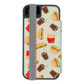 ファースト・フードパターン2 INCIPIO iPhoneウォレットケース (フォリオ裏面)