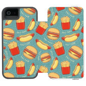 ファースト・フードパターン3 INCIPIO iPhoneウォレットケース (フォリオ Open)