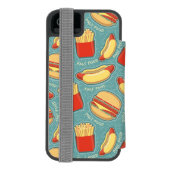 ファースト・フードパターン3 INCIPIO iPhoneウォレットケース (フォリオ裏面)