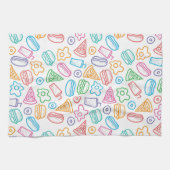 ファースト・フードパターン キッチンタオル (横)