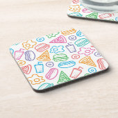 ファースト・フードパターン コースター (左側)